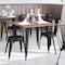 Flash Furniture Black Metal Stack Chair with Black Poly Resin Seat CH-31230-BK-PL1B-GG - alternate 1